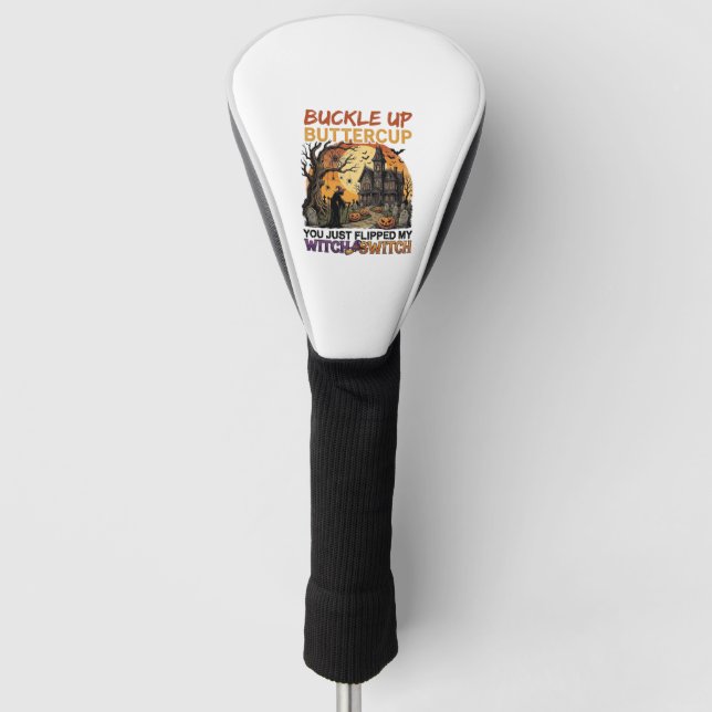 Funda Para Palo De Golf Abróchense Buttercup Bruja Interruptor Halloween E (Anverso)