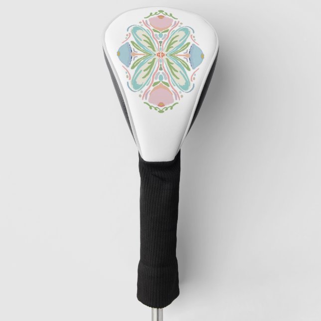 Funda Para Palo De Golf Abstract Azul Rosa (Anverso)