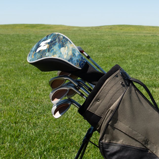 Funda Para Palo De Golf Abstract Blue Gold Sky Clouds (In Situ)