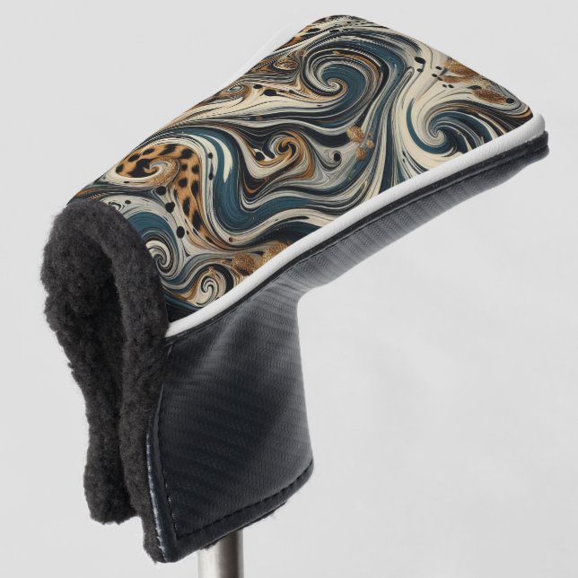 Funda Para Palo De Golf Abstract Leopard Print Swirl (Anverso 3/4)