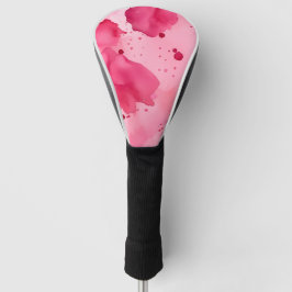 Funda Para Palo De Golf Abstracto Rosa sobre Rosa 