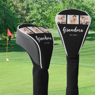 Funda Para Palo De Golf Abuela Estableció Escritura Moderna 3 Foto Negra