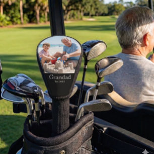 Funda Para Palo De Golf Abuelo Establecido Texto Blanco Negrita Mínimo Fot