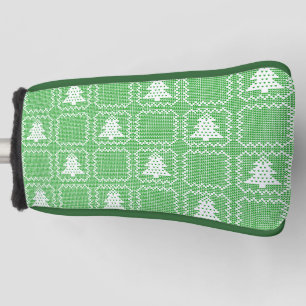 Funda Para Palo De Golf Acogedor patrón de suéter feo de árbol de Navidad