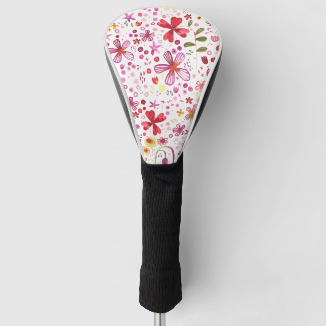 Funda Para Palo De Golf Acuarela floral moderna (Anverso)