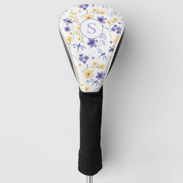 Funda Para Palo De Golf Acuarela floral personalizada (Anverso)