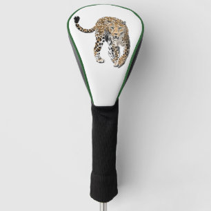 Funda Para Palo De Golf acuarela leopardo gato de la selva animal pintado