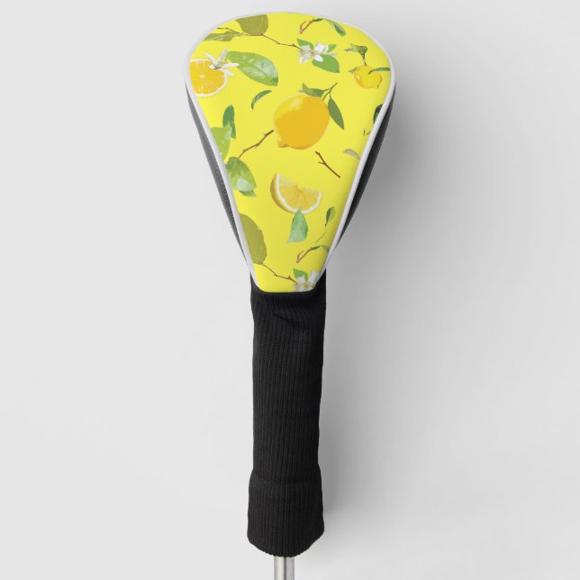 Funda Para Palo De Golf Acuarela Limón y Hojas 4 (Anverso)
