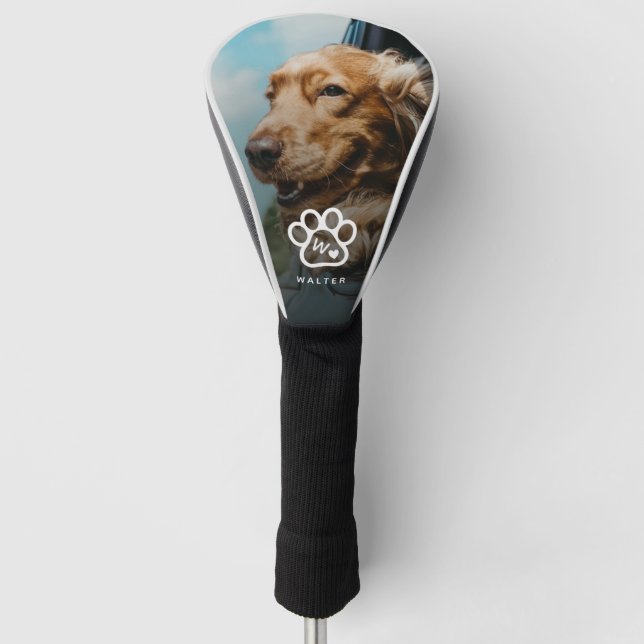 Funda Para Palo De Golf Add Your Own Photo Dog Pets Monogram Name (Anverso)
