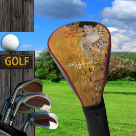 Funda Para Palo De Golf Adele, Lady in Gold de Gustav Klimt, Monogrammed