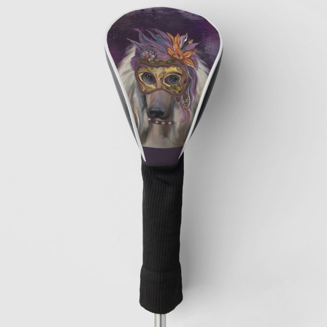 FUNDA PARA PALO DE GOLF AFGHAN HOUND (Anverso)