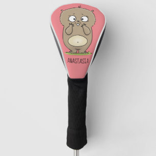 Funda Para Palo De Golf Afortunadamente adorable personalizado de hámster 
