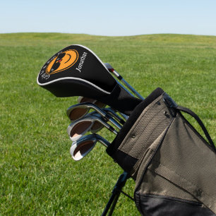 Funda Para Palo De Golf Agarrarlo y arrancarlo Naranja gafas de sol feliz
