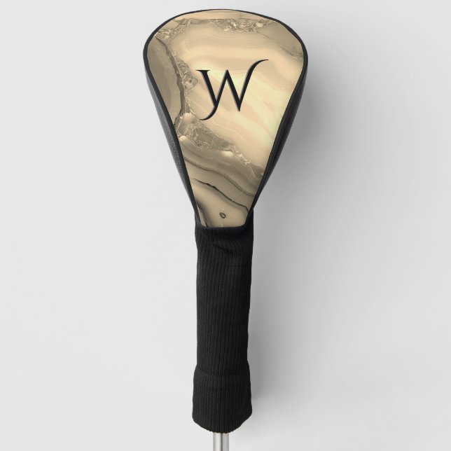 Funda Para Palo De Golf Agate inicial de Brown (Anverso)