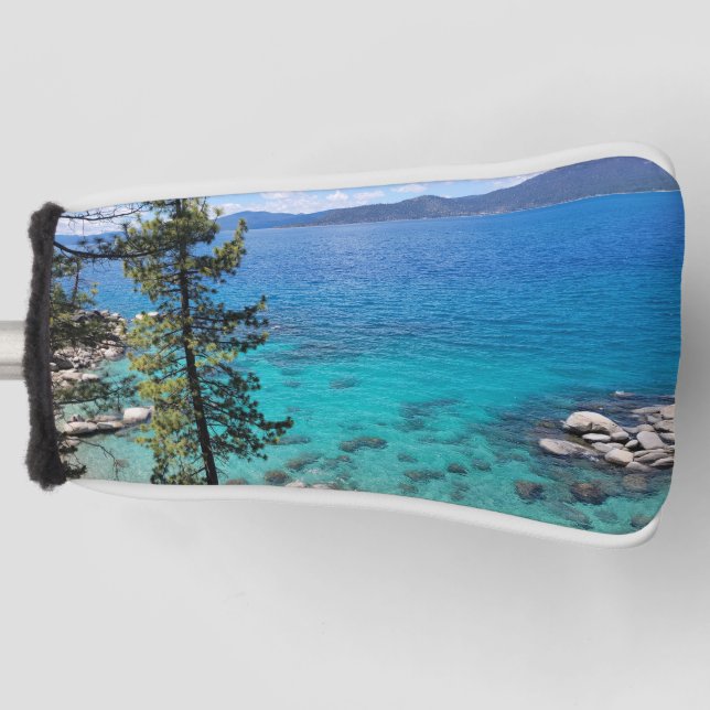 Funda Para Palo De Golf Agua transparente del lago Tahoe (Anverso)