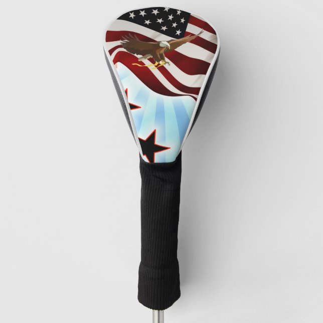 Funda Para Palo De Golf Águila americana (Anverso)