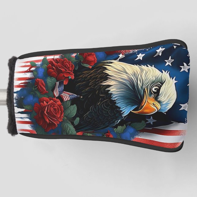 Funda Para Palo De Golf Águila americana (Anverso)