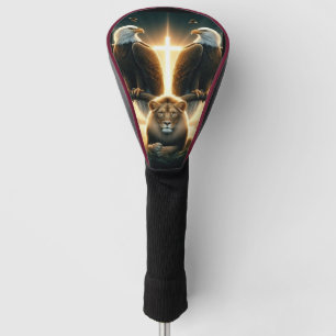 Funda Para Palo De Golf Aguila doble de la Cruz Dorada con orgullo león