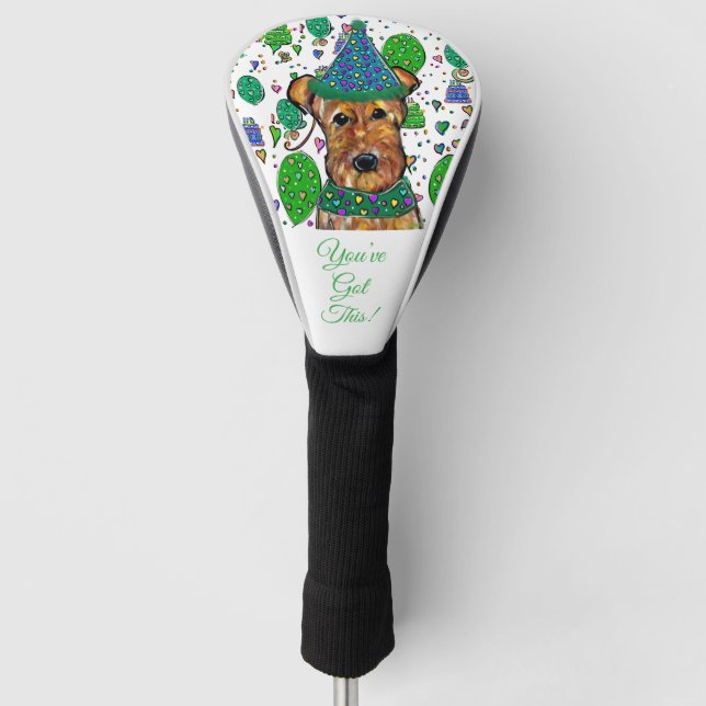FUNDA PARA PALO DE GOLF AIREDALE TERRIER (Anverso)