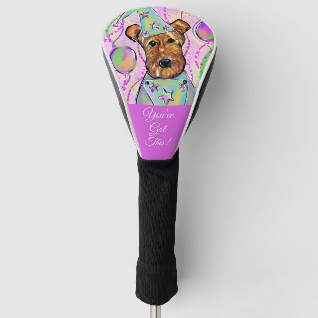 FUNDA PARA PALO DE GOLF AIREDALE TERRIER (Anverso)
