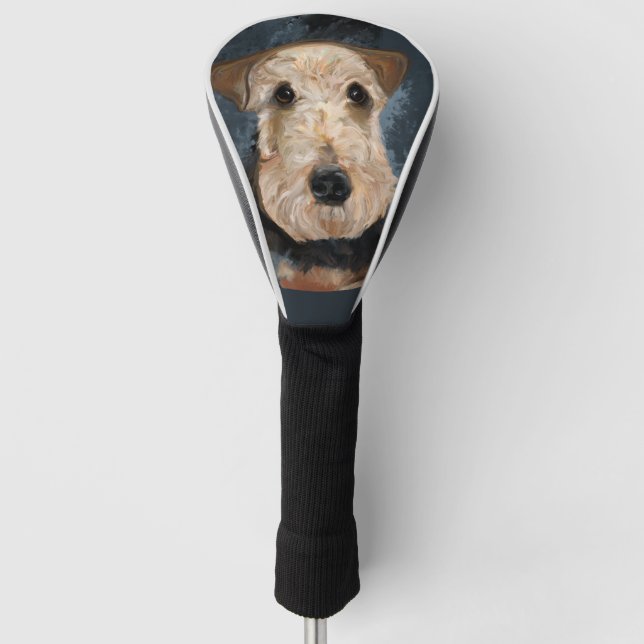 FUNDA PARA PALO DE GOLF AIREDALE TERRIER (Anverso)