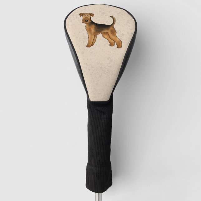 Funda Para Palo De Golf Airedale Terrier Cute Cartoon Perro Bingley Terrie (Anverso)