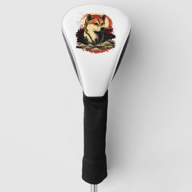 Funda Para Palo De Golf Akita Inu Dog (Anverso)