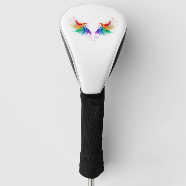 Funda Para Palo De Golf Alas de Arcoíris Esponjosas (Anverso)