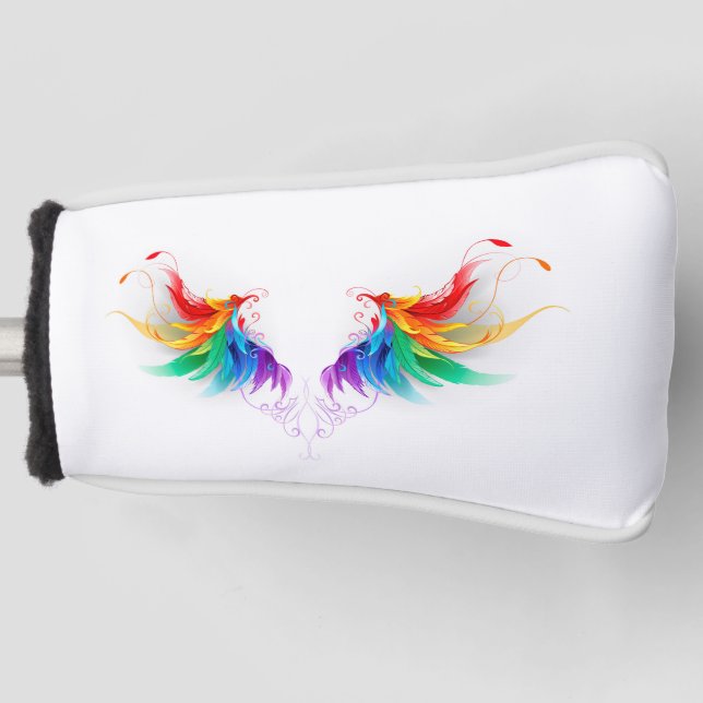 Funda Para Palo De Golf Alas del arco iris fluidas (Anverso)