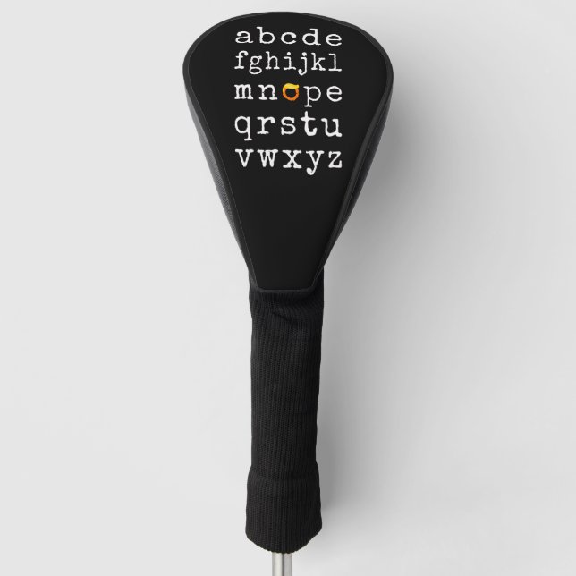 Funda Para Palo De Golf Alfabeto antiTrump - No V (Anverso)