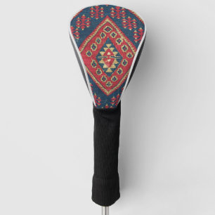 Funda Para Palo De Golf Alfombra Turca Kilim Antique Rojo Azul