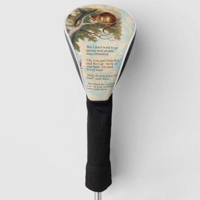 Funda Para Palo De Golf Alicia en la Marea del Gato Cheshire (Anverso)