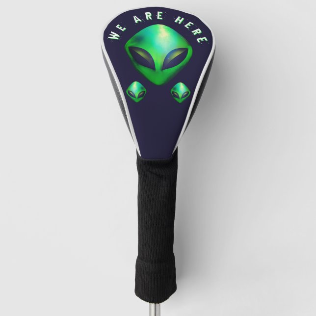 Funda Para Palo De Golf Alien Heads "We Are Here"  (Anverso)
