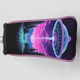 Funda Para Palo De Golf Alien Spaceship Retro Futurista
