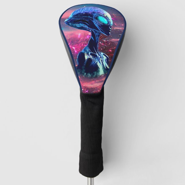 Funda Para Palo De Golf Alien Wisdom Psychedelic Scifi Art (Anverso)