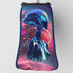 Funda Para Palo De Golf Alien Wisdom Psychedelic Scifi Art