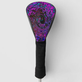 Funda Para Palo De Golf Alucinante Remolino Líquido Retro de Negro y Magen