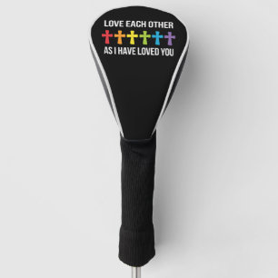 Funda Para Palo De Golf Ama a los demás Orgullo Gay LGBTQ Arcoíris Cristia