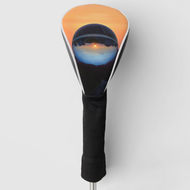 Funda Para Palo De Golf Amanecer en la cubierta del cabezal de golf (Anverso)