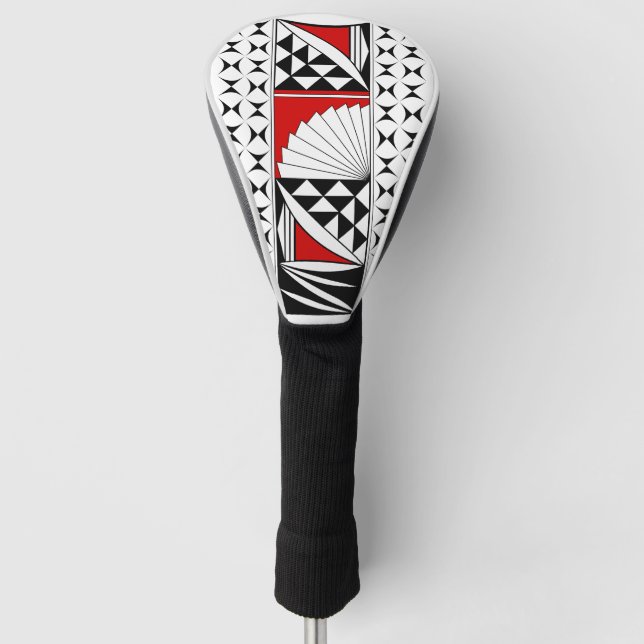 Funda Para Palo De Golf Amanecer nativo del suroeste en rojo (Anverso)