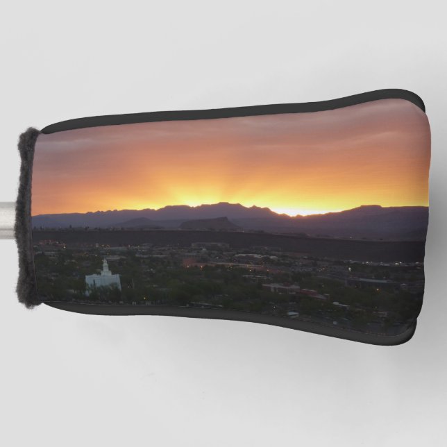 Funda Para Palo De Golf Amanecer sobre el paisaje de St. George Utah (Anverso)