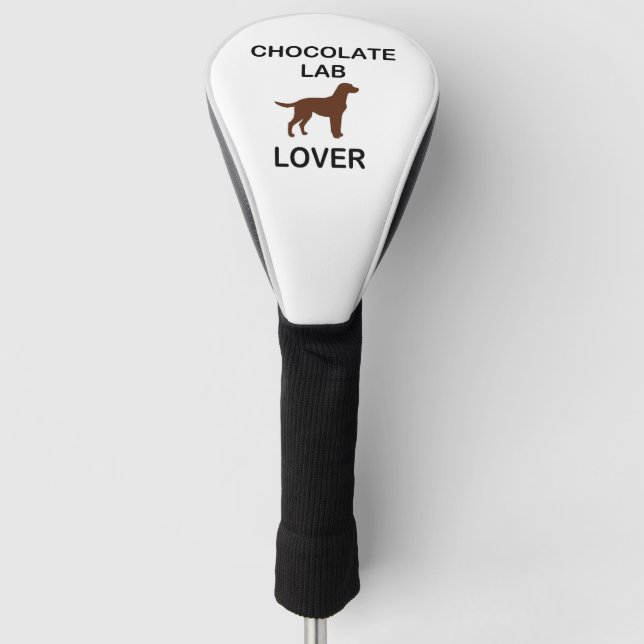 Funda Para Palo De Golf amante del laboratorio de chocolate negro (Anverso)