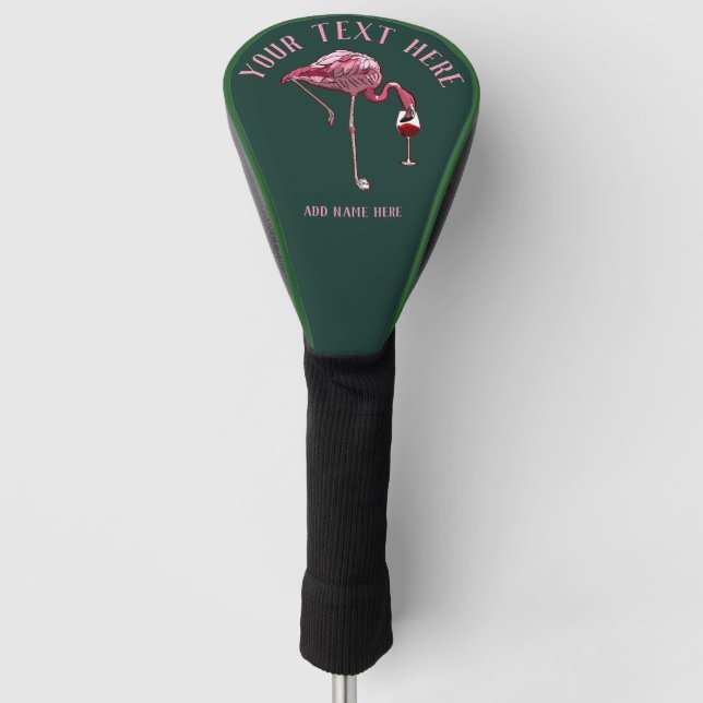 Funda Para Palo De Golf Amante deportivo Flamingo Personalizado (Anverso)