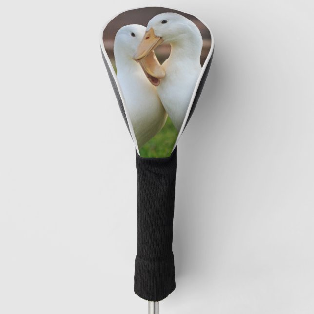 Funda Para Palo De Golf Amantes de los Patos Blancos (Anverso)