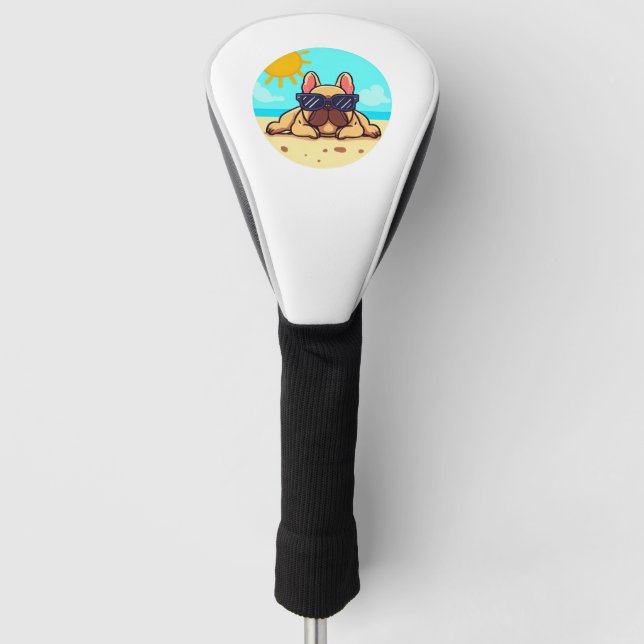 Funda Para Palo De Golf Amantes del Bulldog francés (Anverso)