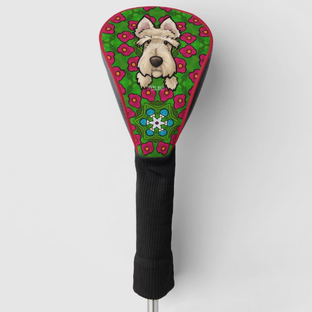 Funda Para Palo De Golf Amapolas del Terrier Escocés (Anverso)