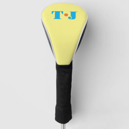 Funda Para Palo De Golf Amarillo Brillante Personalizado Monograma