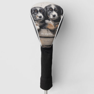 Funda Para Palo De Golf Amigables perros de cachorro de montaña de Berna 0