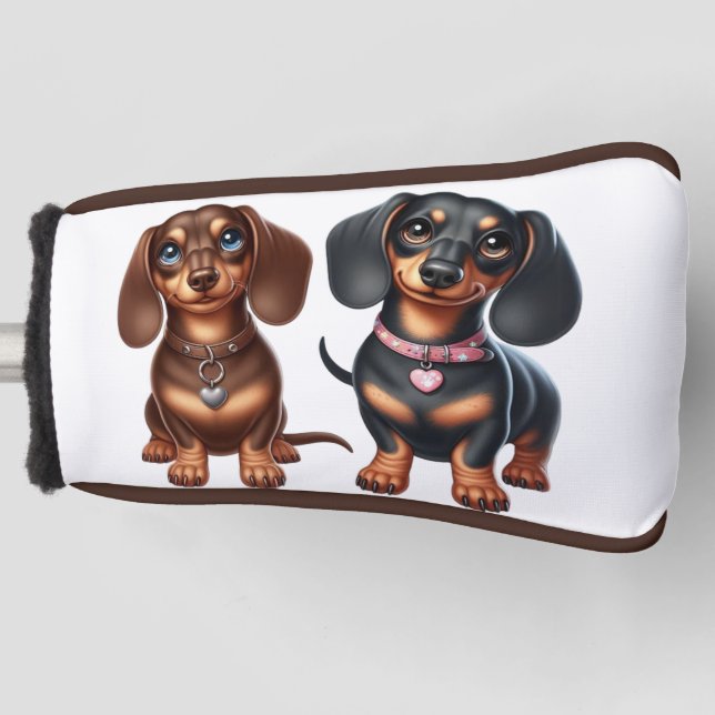 Funda Para Palo De Golf Amigos de Cute Dachshund (Anverso)