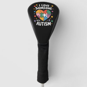 Funda Para Palo De Golf Amo a alguien con autismo Conciencia autista